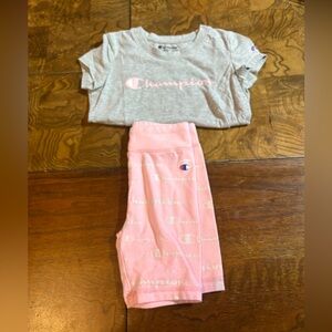 Champion Kids Set - Gray and Pink